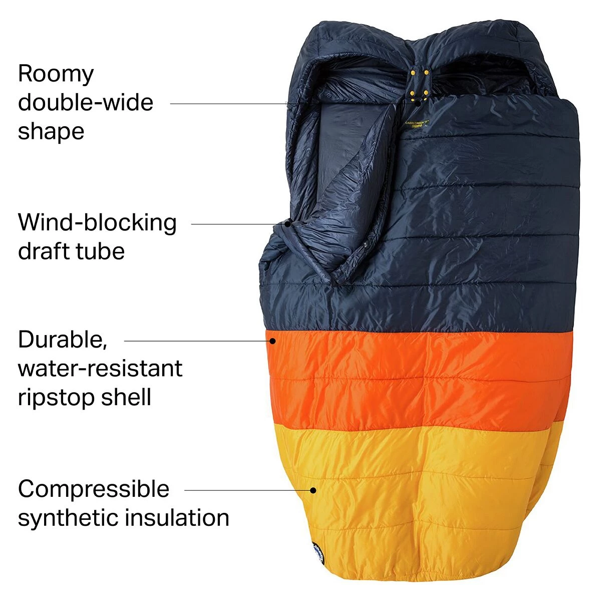 Best Sale ๐ Big Agnes Cabin Creek Double Sleeping Bag: 15F Synthetic ๐ 4 Best Sale ๐ Big Agnes Cabin Creek Double Sleeping Bag: 15F Synthetic ๐ - Image 2